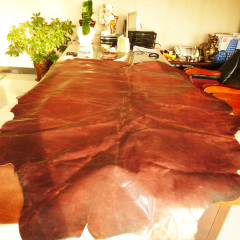 Full-grain Eco-friendly first layer Oil wax cow leather