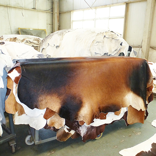 Wholesale Eco-friendly black and brown hair on cowhides