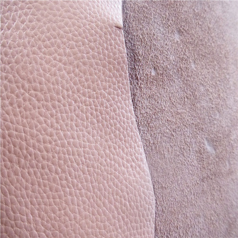 Full-grain Eco-friendly first layer Lychee embossed cow leather