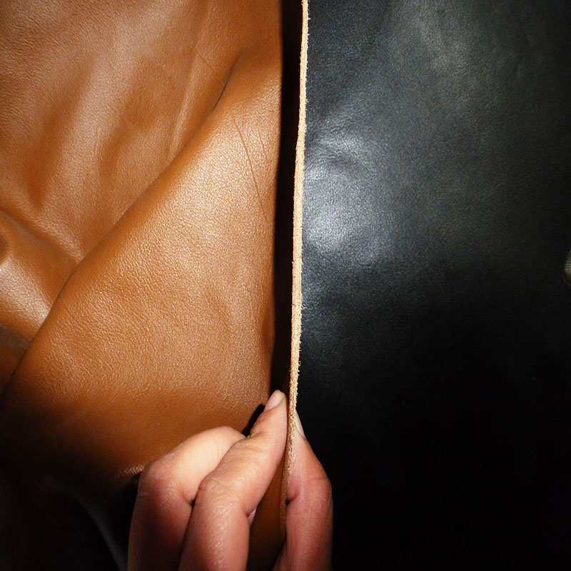 Eco-friendly brown first layer full grain nature milled cow leather