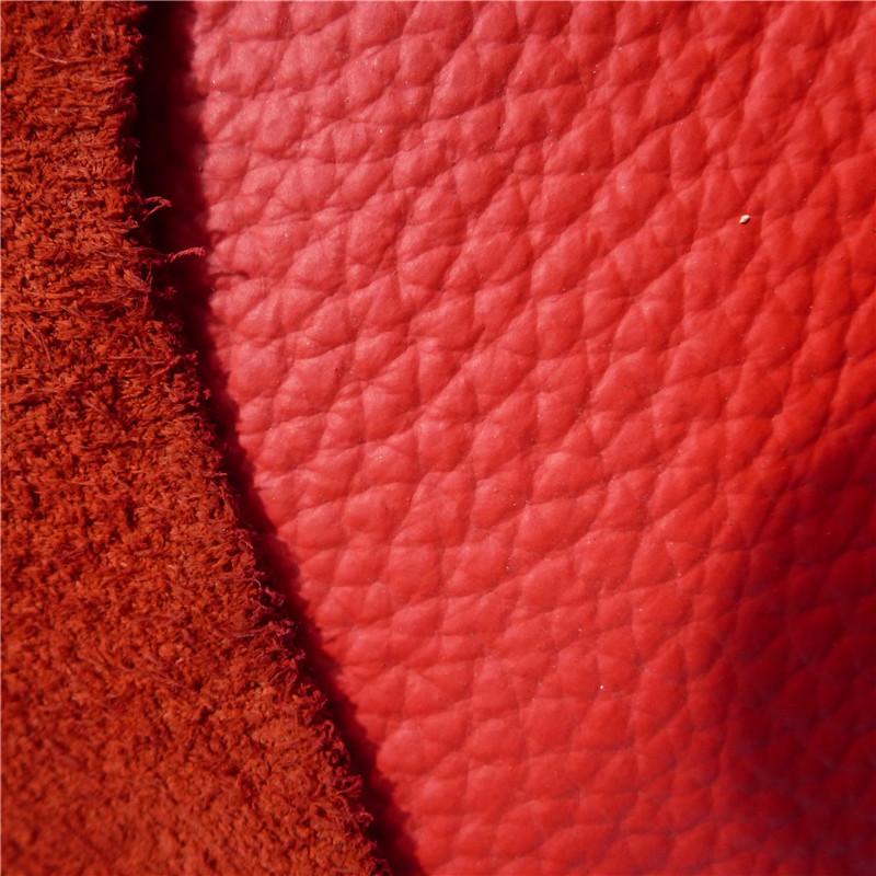 Full-grain Eco-friendly first layer big grain embossed cow leather