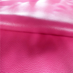 Eco-friendly rose colour first layer Lychee embossed cow leather