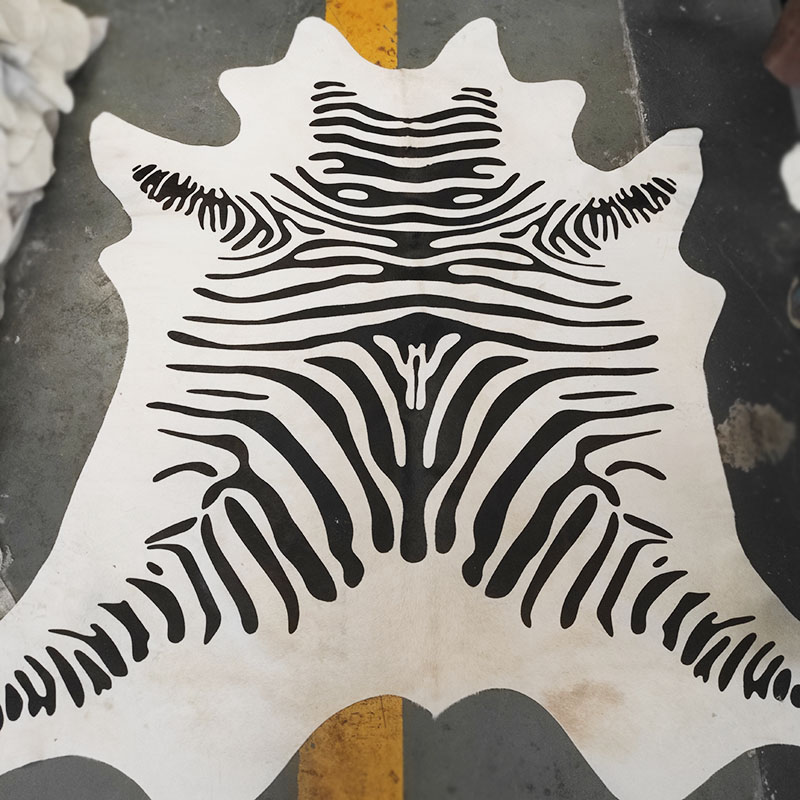 Wholesale Eco-friendly zebra print cowhides
