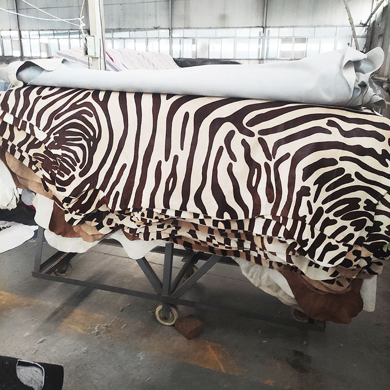Wholesale Eco-friendly zebra print cowhides