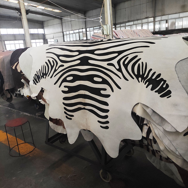 Wholesale Eco-friendly zebra print cowhides