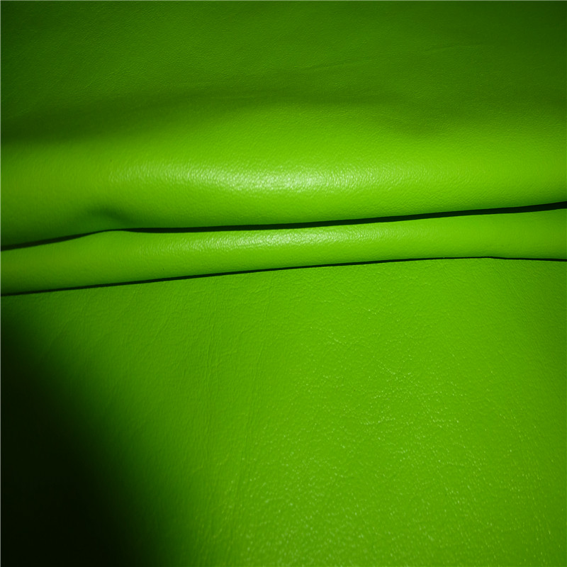 first layer green colour cow nappa leather