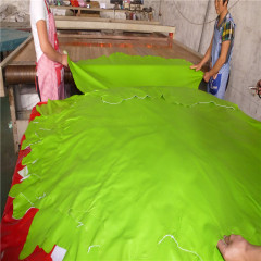 first layer green colour cow nappa leather