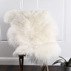 Wholesale nature Mongolian curly sheep lamb fur skin rug