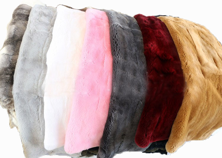 Wholesale nature rex rabbit skin fur plates