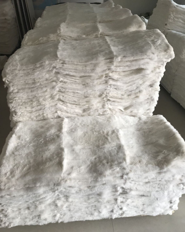Wholesale nature rex rabbit skin plate