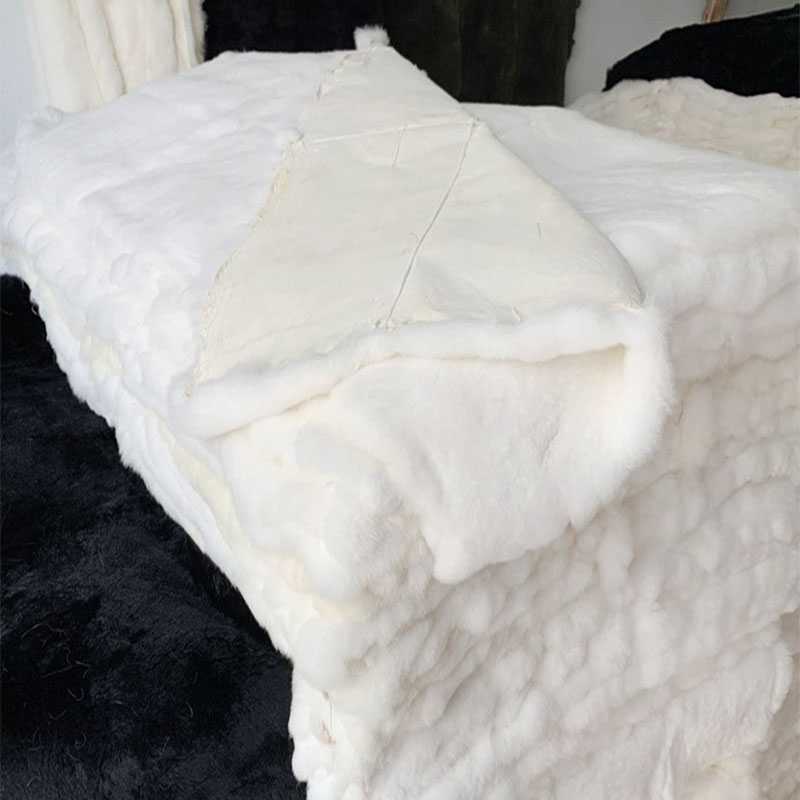 Wholesale nature rex rabbit skin plate