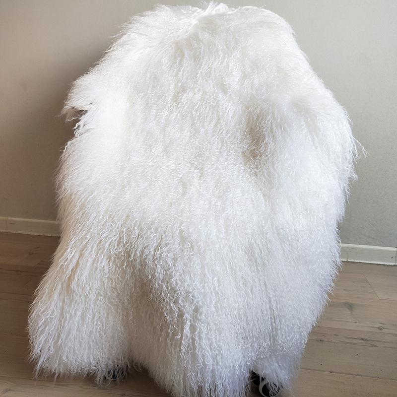 60*120cm nature Mongolian curly sheep lamb fur plate