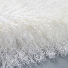 60*120cm nature Mongolian curly sheep lamb fur plate