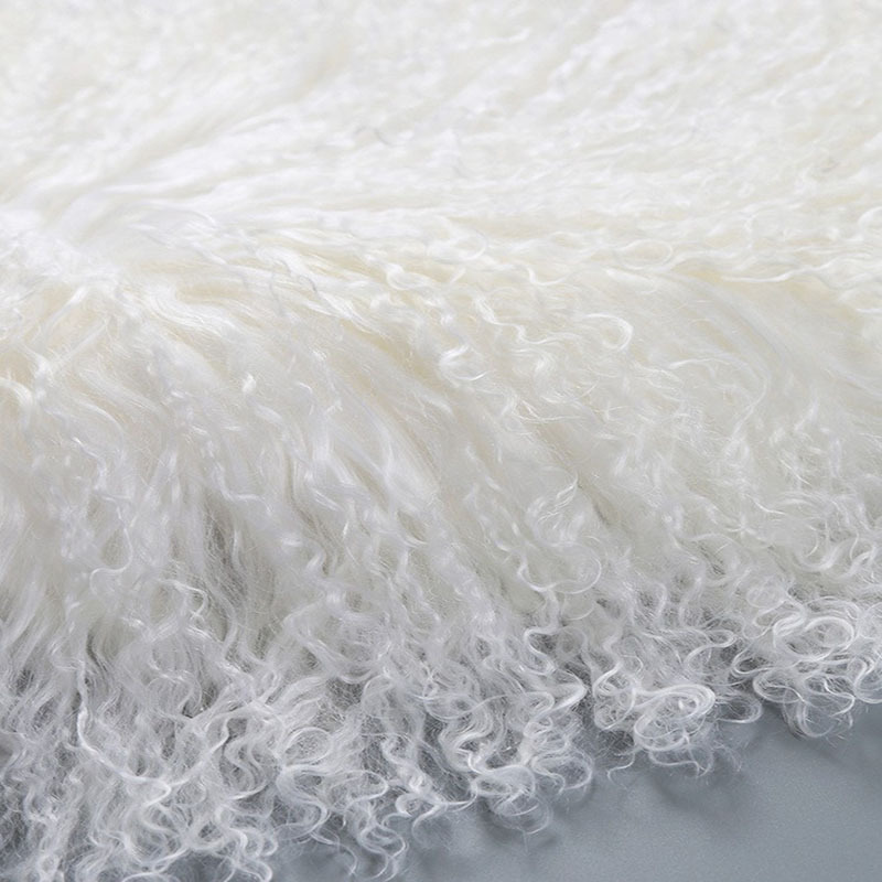 60*120cm nature Mongolian curly sheep lamb fur plate