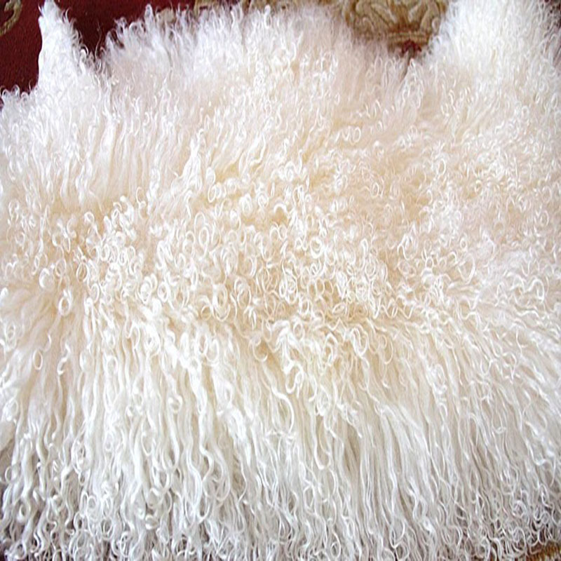 60*120cm nature Mongolian curly sheep lamb fur plate