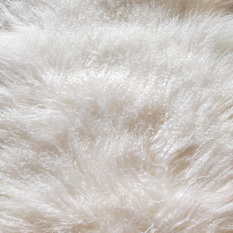 60*120cm nature Mongolian curly sheep lamb fur plate