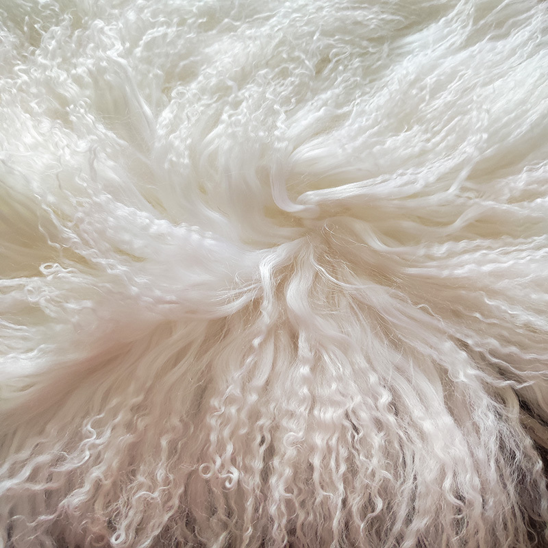 60*120cm nature Mongolian curly sheep lamb fur plate