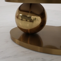 Oval Coffee Table With Side Table Set-2273حModernzfurniture
