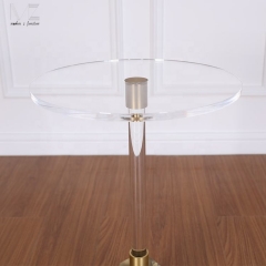 Clear Round Side Table-601