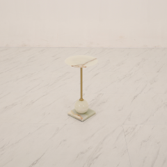 Purple Marble Side Table with Gold Base-8444