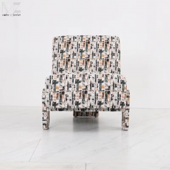 Abstract Pattern Fully Upholstered Lounge Chair-7640