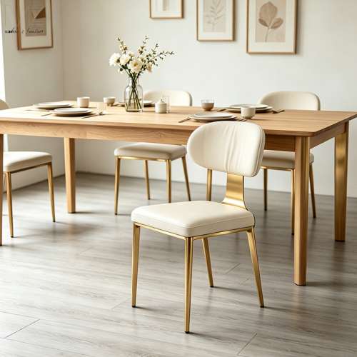 Cream Oval-Back Dining Chair-2461