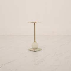 Purple Marble Side Table with Gold Base-8444
