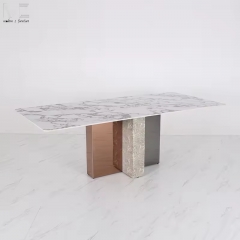 Modern Grey Sintered Stone Dining Table-6830