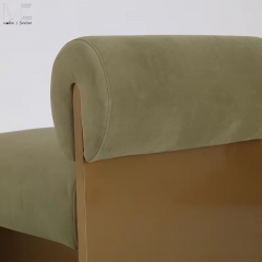 Brass Leg Velvet Accent Chair-2854