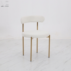 Round White Sintered Stone Dining Table-1797