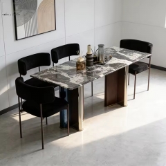 Luxury Dark Sintered Stone Dining Table-8478