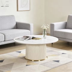 White Round Coffee Table-6172