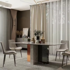 Modern Grey Sintered Stone Dining Table-6830