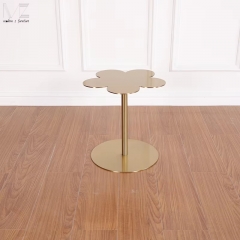 Gold Flower Shaped Side Table-3145