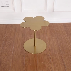 Gold Flower Shaped Side Table-3145