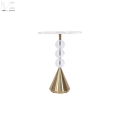 Clear Round Side Table-9973