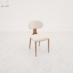 Cream Oval-Back Dining Chair-2461