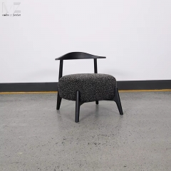 Solid Wood Frame Lobby Lounge Chair-2850