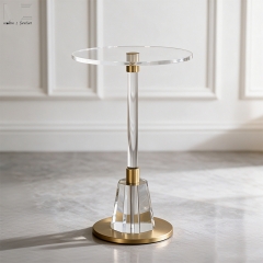 Clear Round Side Table-601