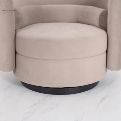 Swivel Base Fabric Hotel Lounge Chair-3222