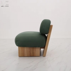 Armless Upholstered Cafe Lounge Chair-7831