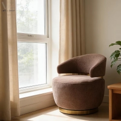 Curved Contemporary Lobby Lounge Chair-8369