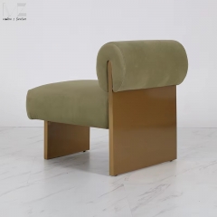 Brass Leg Velvet Accent Chair-2854