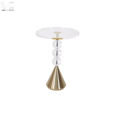Clear Round Side Table-9973