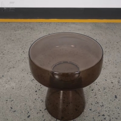 Smoked Glass Mushroom Side Table-8825