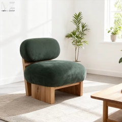 Armless Upholstered Cafe Lounge Chair-7831