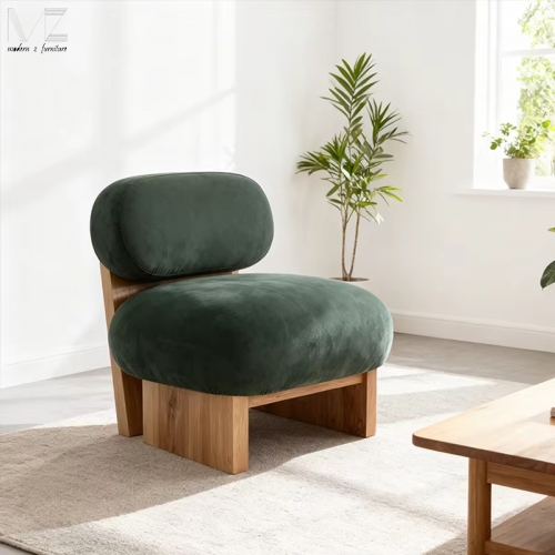 Armless Upholstered Cafe Lounge Chair-7831
