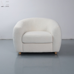 Boucle Barrel Accent Chair-4685