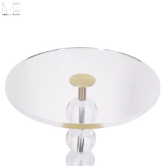 Clear Round Side Table-9973