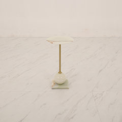 Purple Marble Side Table with Gold Base-8444